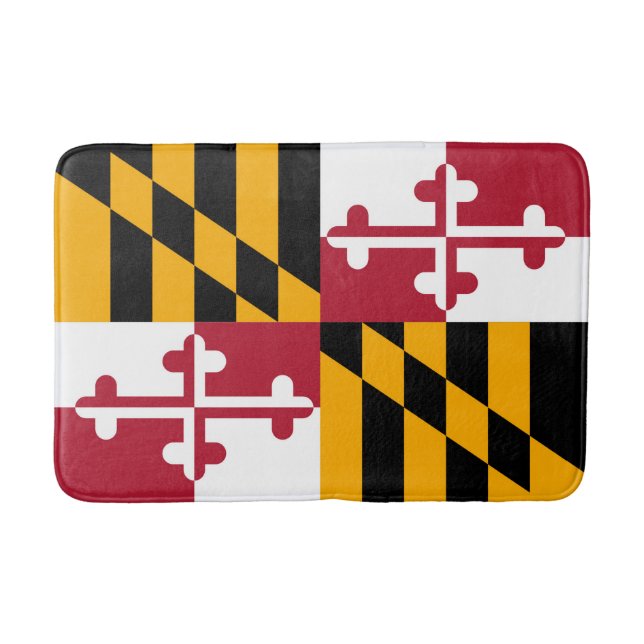 Maryland Statlig flagga Anpassad design Badrumsmatta (Framsidan)