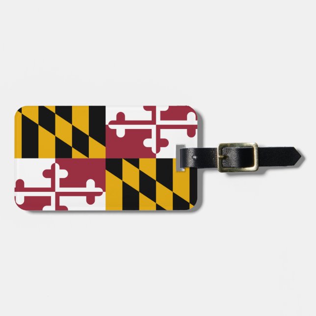 Maryland Statlig flagga Bagagebricka (Horisontell Framsida)