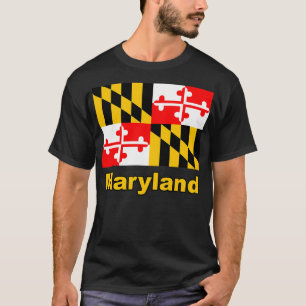 Maryland Statlig flagga Baltimore Pullover  T Shirt
