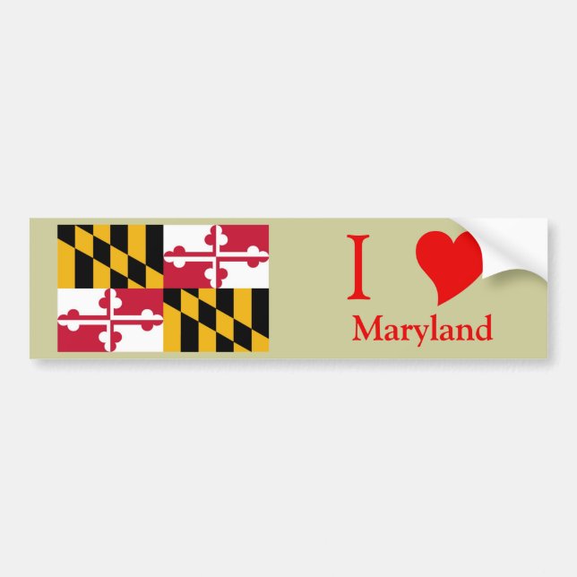 Maryland statlig flagga bildekal (Framsidan)