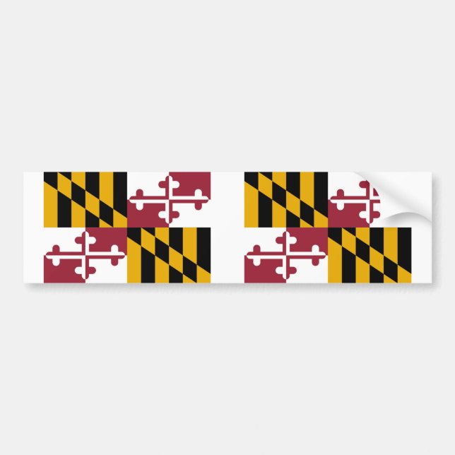 Maryland Statlig flagga Bildekal (Framsidan)