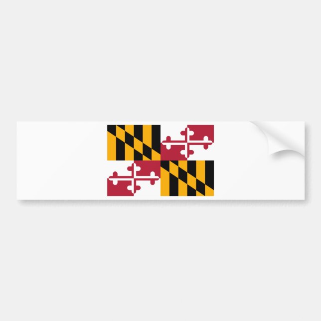 Maryland Statlig flagga Design Bildekal (Framsidan)