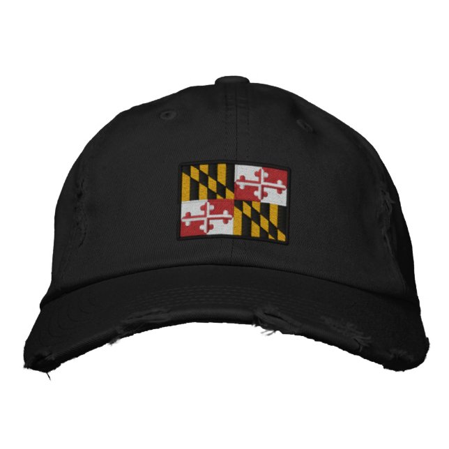 Maryland Statlig flagga Design Broderad Keps (Framsida)