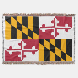 Maryland Statlig flagga Design Decor Filt