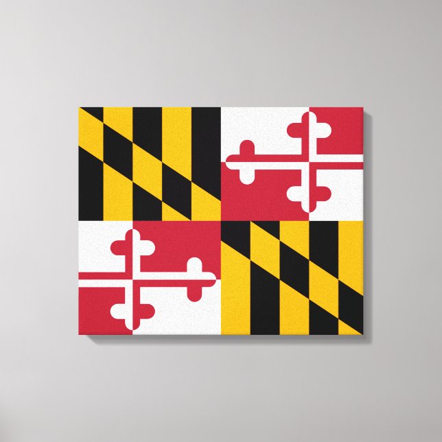 Maryland Statlig flagga Design Dekoration Canvastryck (Framsida)