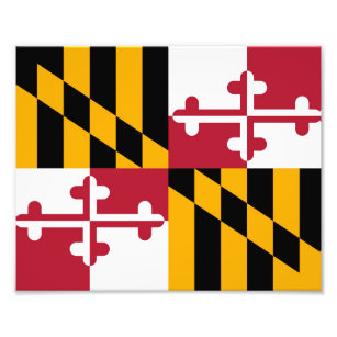 Maryland Statlig flagga Design Dekoration Fototryck