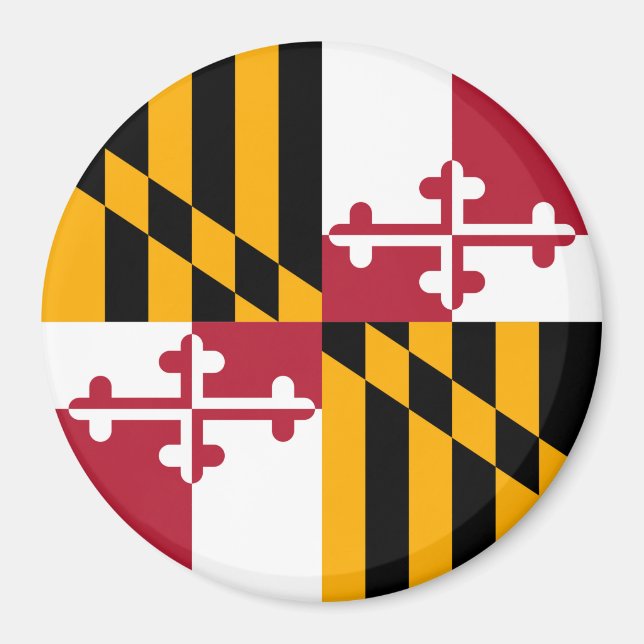 Maryland Statlig flagga Design Dekoration Magnet (Framsidan)