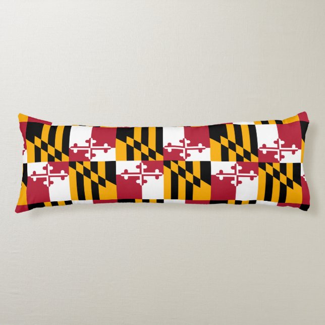 Maryland Statlig flagga Design-dekorfärg Kroppskudde (Framsidan)