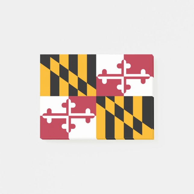 Maryland Statlig flagga Design-dekorfärg Post-it Block (Framsida)