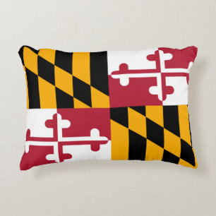 Maryland Statlig flagga Design-dekorfärg Prydnadskudde