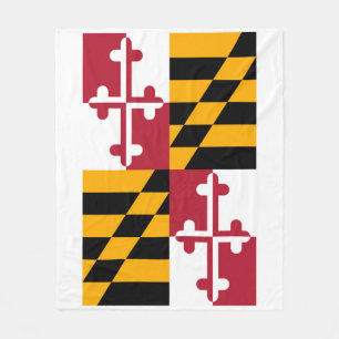Maryland Statlig flagga Design Fleecefilt