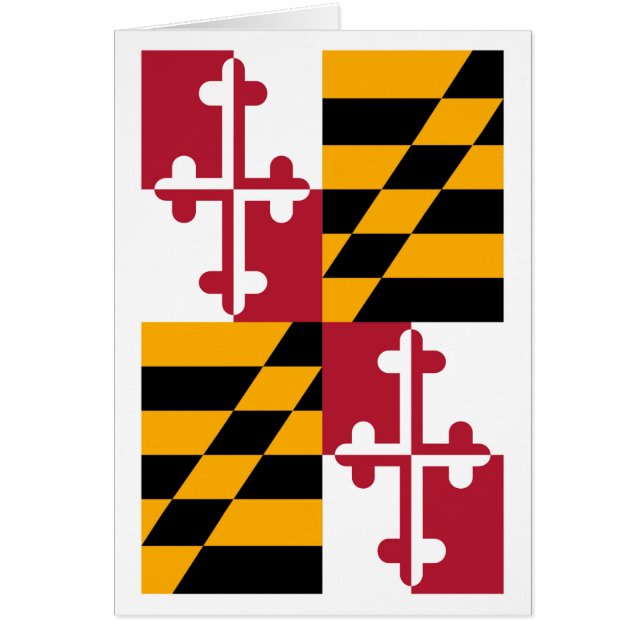 Maryland Statlig flagga Design Hälsningskort (Framsidan)