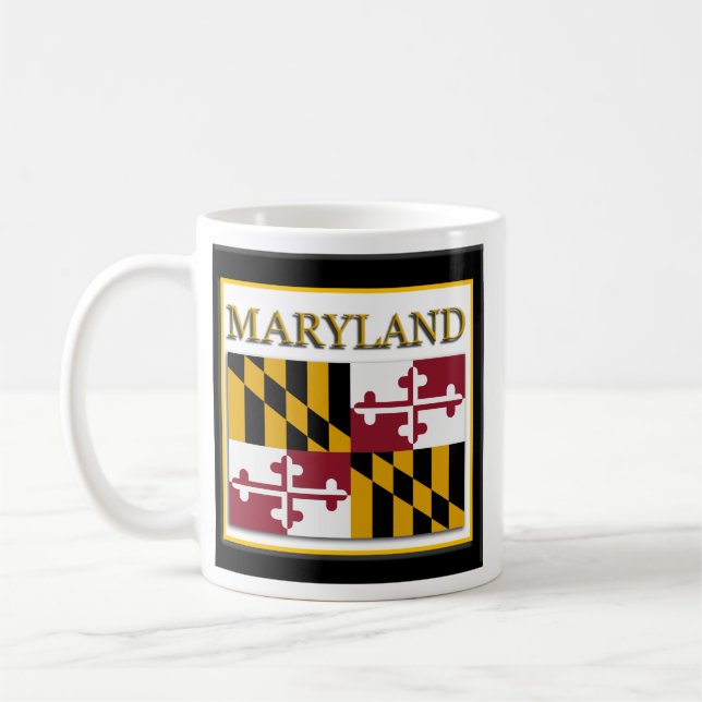 Maryland Statlig flagga Design Kaffemugg (Vänster)