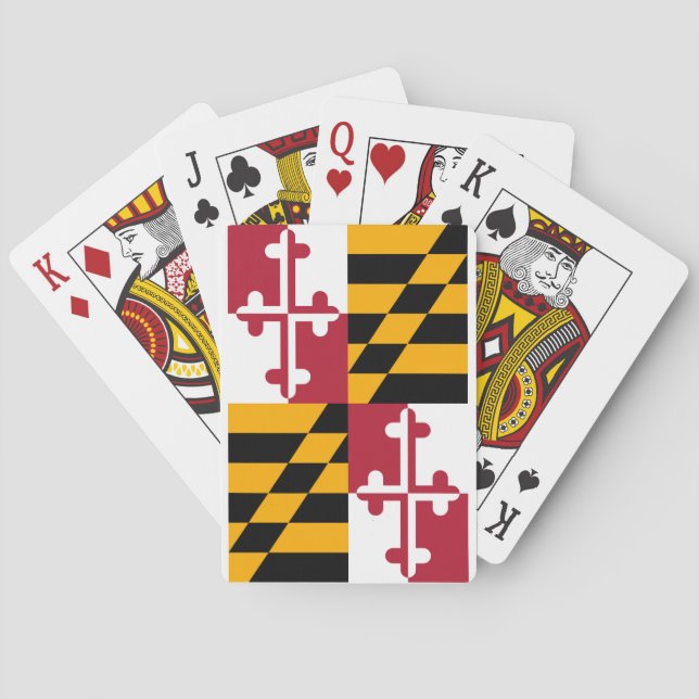 Maryland Statlig flagga Design Kortlek (Baksidan)
