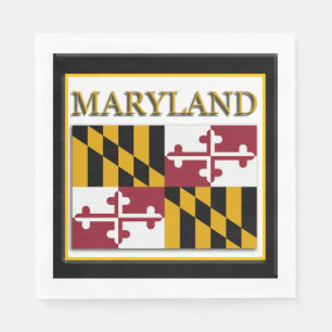 Maryland Statlig flagga Design Pappersservett