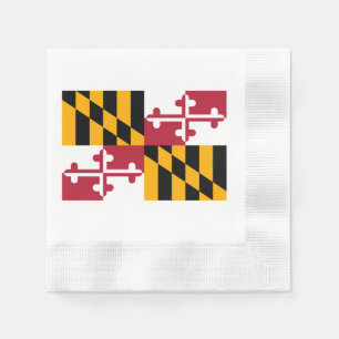 Maryland Statlig flagga Design Pappersservett