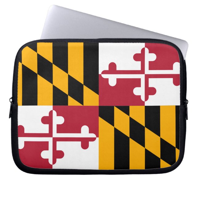 Maryland Statlig flagga Design Stil Laptop Sleeve (Framsidan)