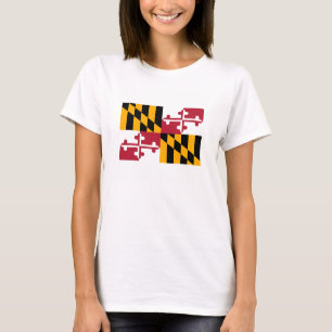 Maryland Statlig flagga Design Tee Shirt