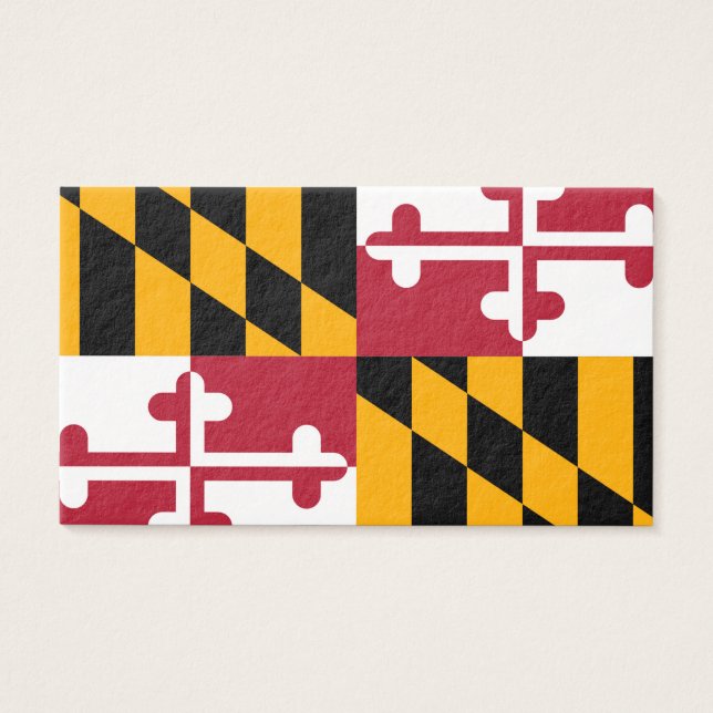 Maryland Statlig flagga Design Visitkort (Framsidan)