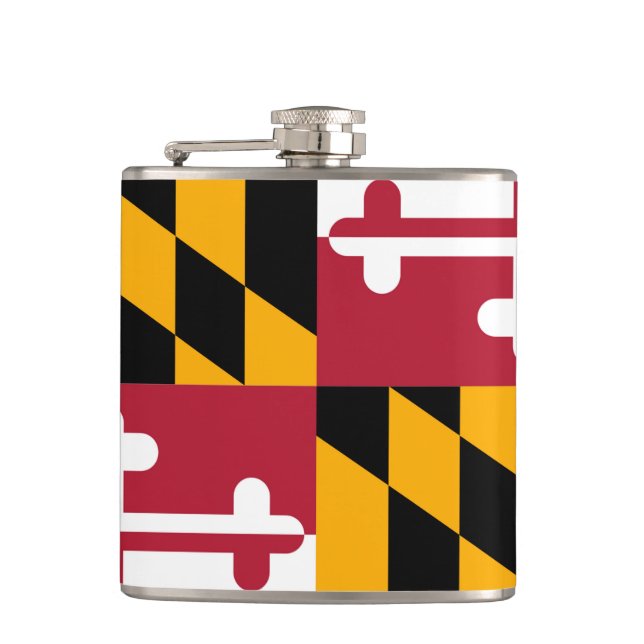 Maryland Statlig flagga Design Visning Fickplunta (Framsidan)