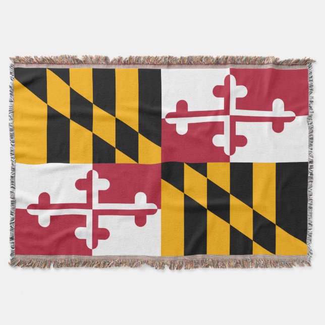 Maryland Statlig flagga Design Visning Mysfilt (Framsidan)
