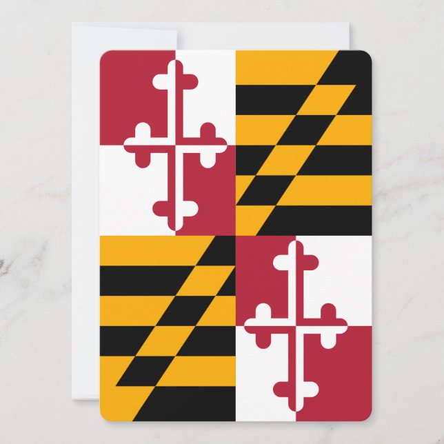 Maryland Statlig flagga Färg Decor (Framsida)