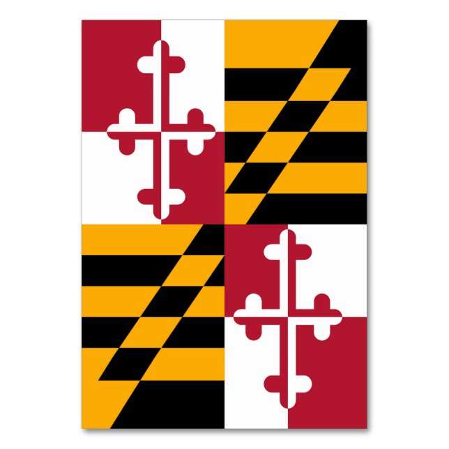 Maryland Statlig flagga Färg Decor Bordsnummer (Framsidan)
