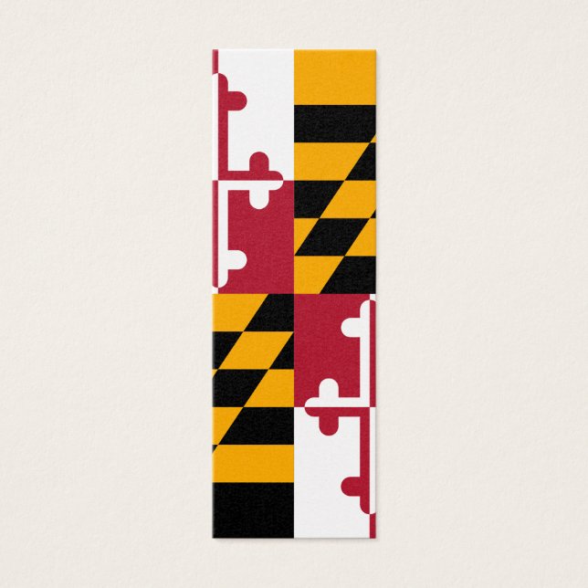 Maryland Statlig flagga Färg Decor Litet Visitkort (Framsidan)