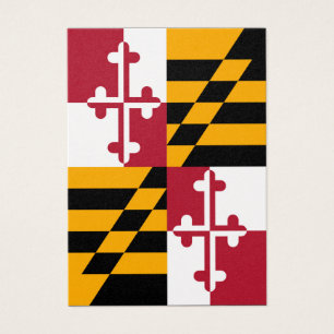 Maryland Statlig flagga Färg Decor Visitkort