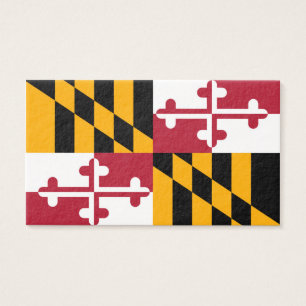 Maryland Statlig flagga Färg Decor Visitkort