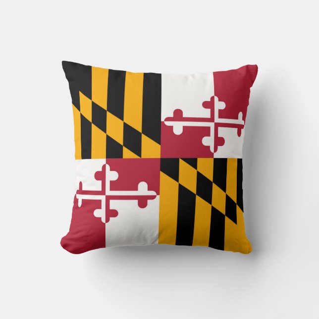 Maryland Statlig flagga Färg Graphic Kudde (Framsida)