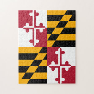 Maryland Statlig flagga Färger Decor Pussel