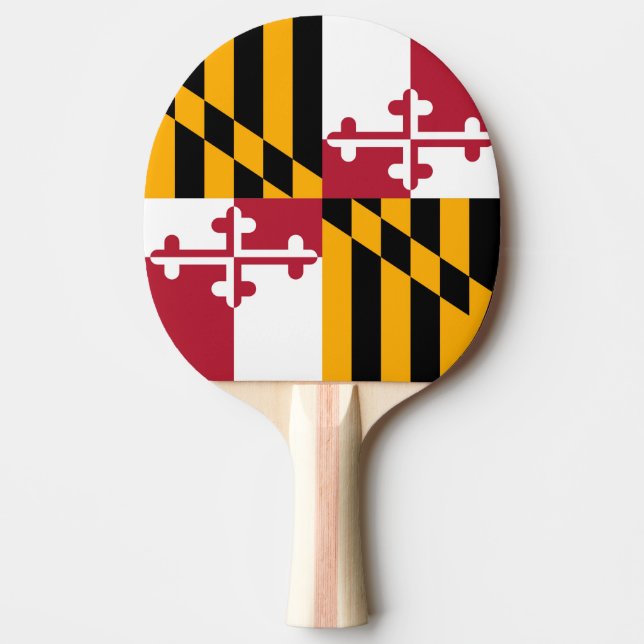 Maryland Statlig flagga Färger Graphic Pingisracket (Framsidan)