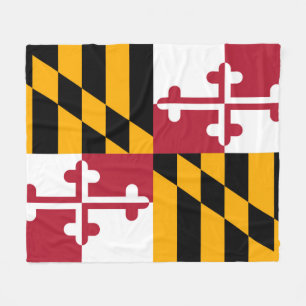 Maryland Statlig flagga Festive Design Fleecefilt