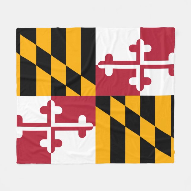 Maryland Statlig flagga Festive Design Fleecefilt (Framsidan (Horisontell))