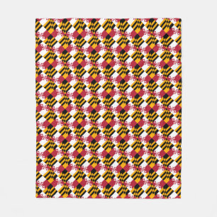 Maryland Statlig flagga Festive Design Fleecefilt