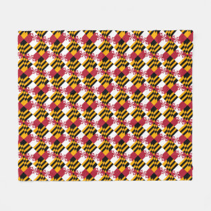 Maryland Statlig flagga Festive Design Fleecefilt