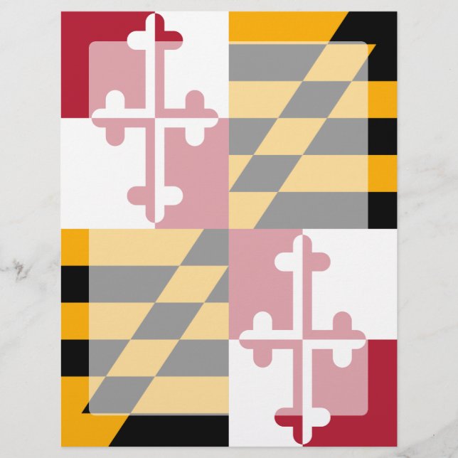Maryland Statlig flagga Graphic (Framsida)