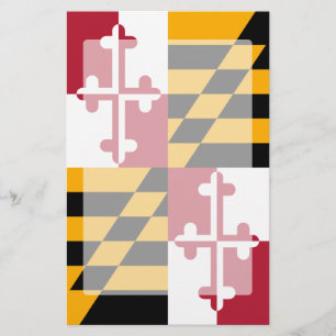 Maryland Statlig flagga Graphic Brevpapper
