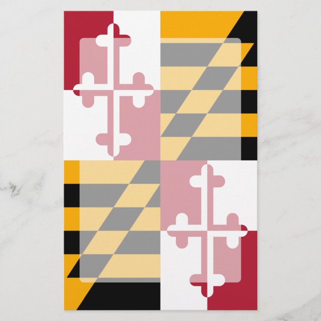 Maryland Statlig flagga Graphic Brevpapper (Framsida)