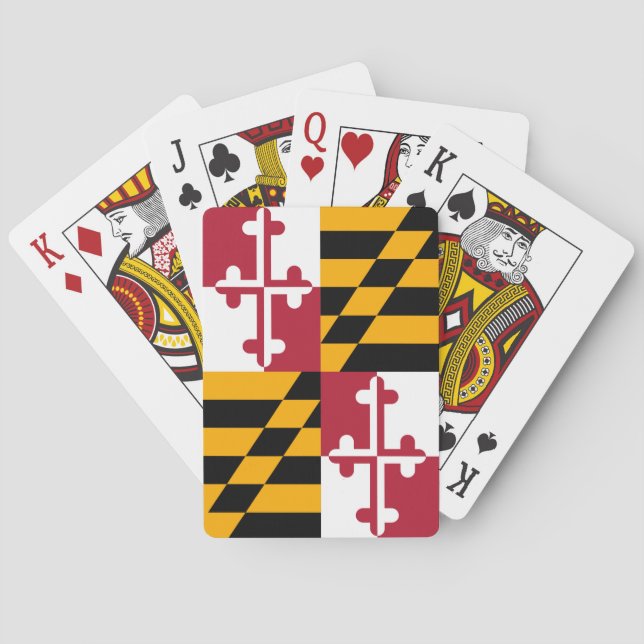 Maryland Statlig flagga Graphic Casinokort (Baksidan)
