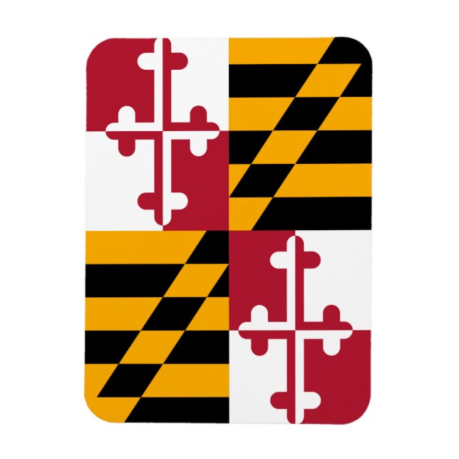 Maryland Statlig flagga Graphic Magnet (Vertikal)