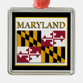 Maryland Statlig flagga, julprydnad Julgransprydnad Metall
