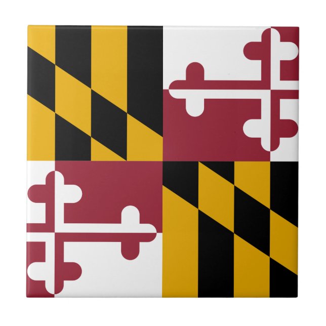 Maryland Statlig flagga Kakelplatta (Framsidan)