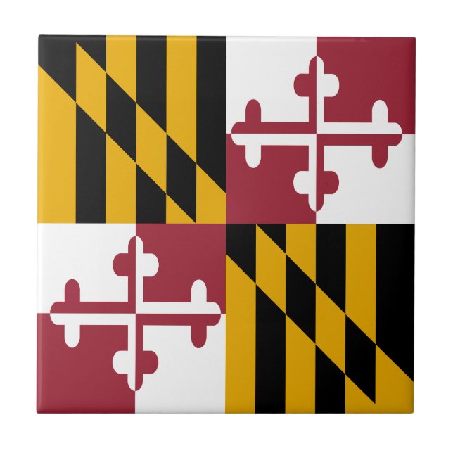 Maryland Statlig flagga Kakelplatta (Framsidan)