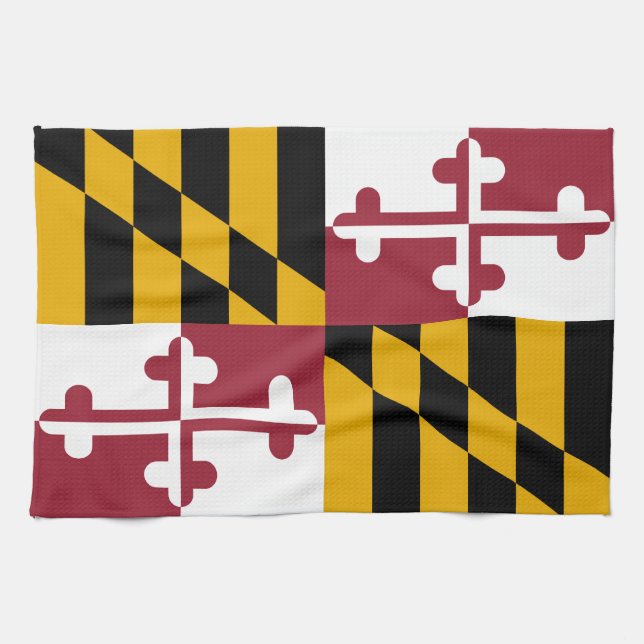 Maryland statlig flagga kökshandduk (Horisontell)