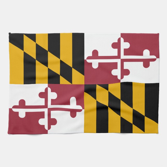 Maryland Statlig flagga Kökshandduk (Horisontell)