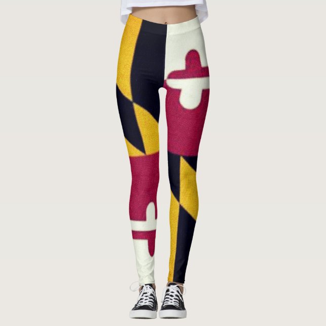 Maryland Statlig flagga Leggings (Framsida)
