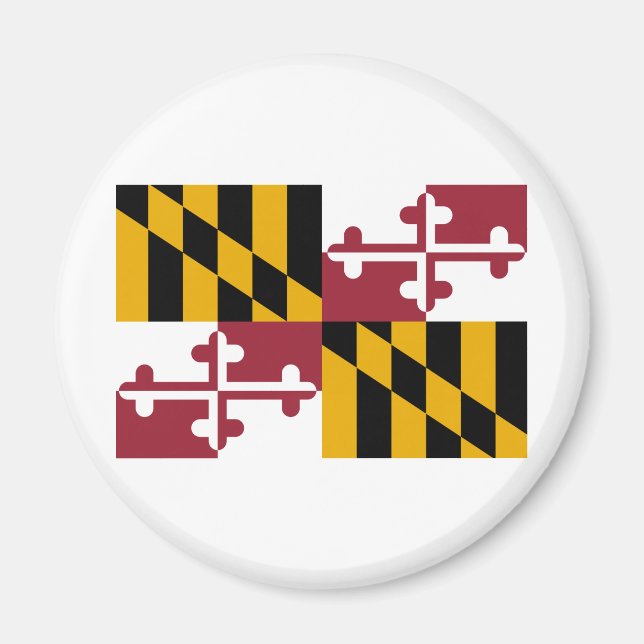 Maryland Statlig flagga Magnet (Framsidan)