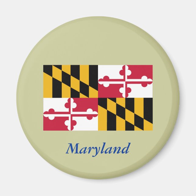 Maryland Statlig flagga Magnet (Framsidan)